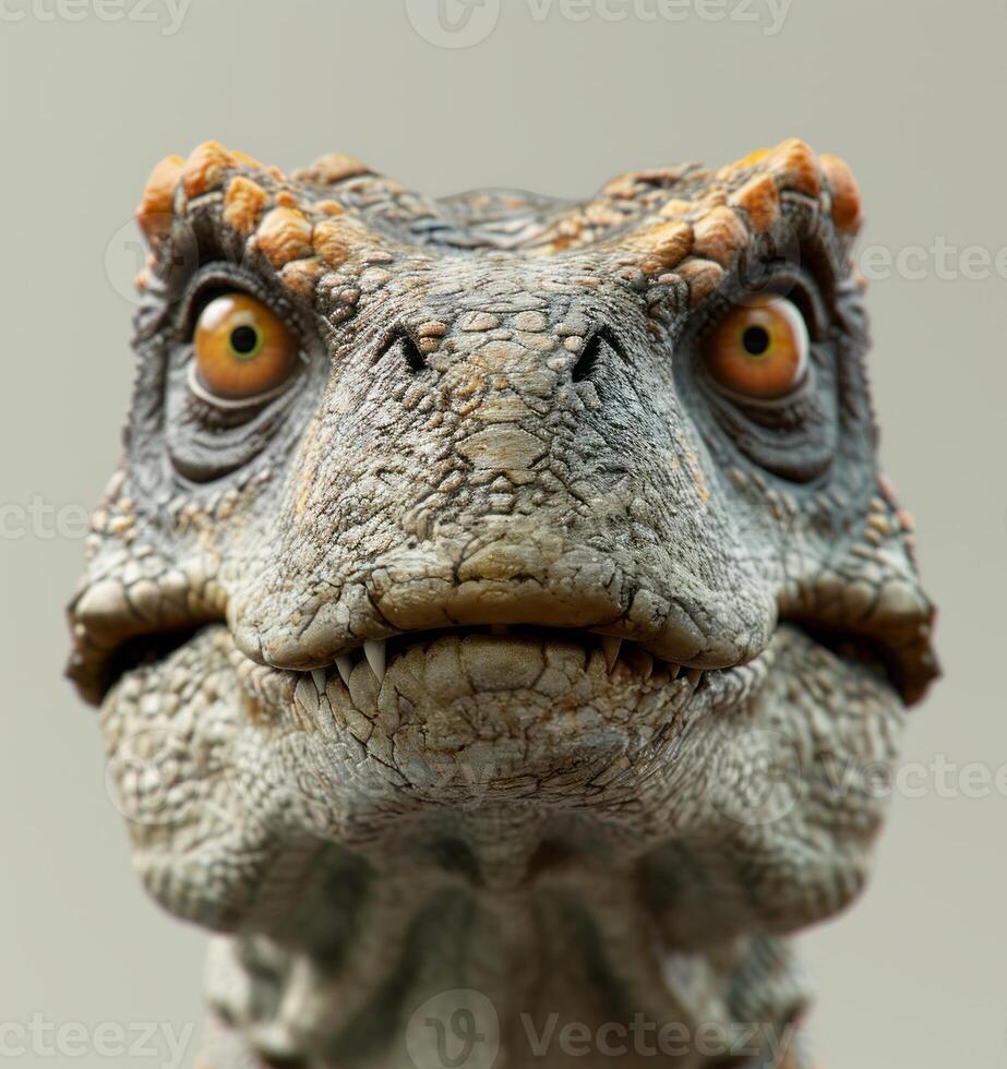 a close up of a dinosaur with big ears photo