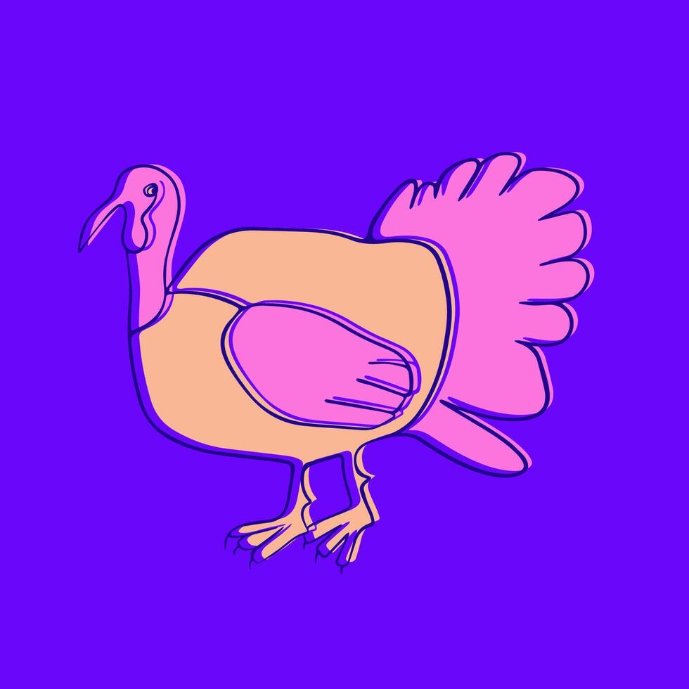 illustration of a turkey poultry. vector