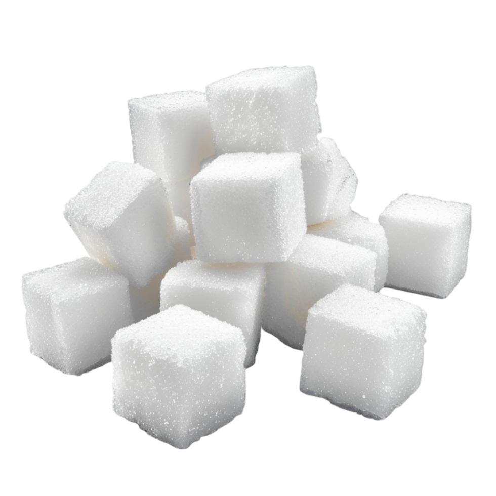sugar cubes on a transparent background AI-Generated png