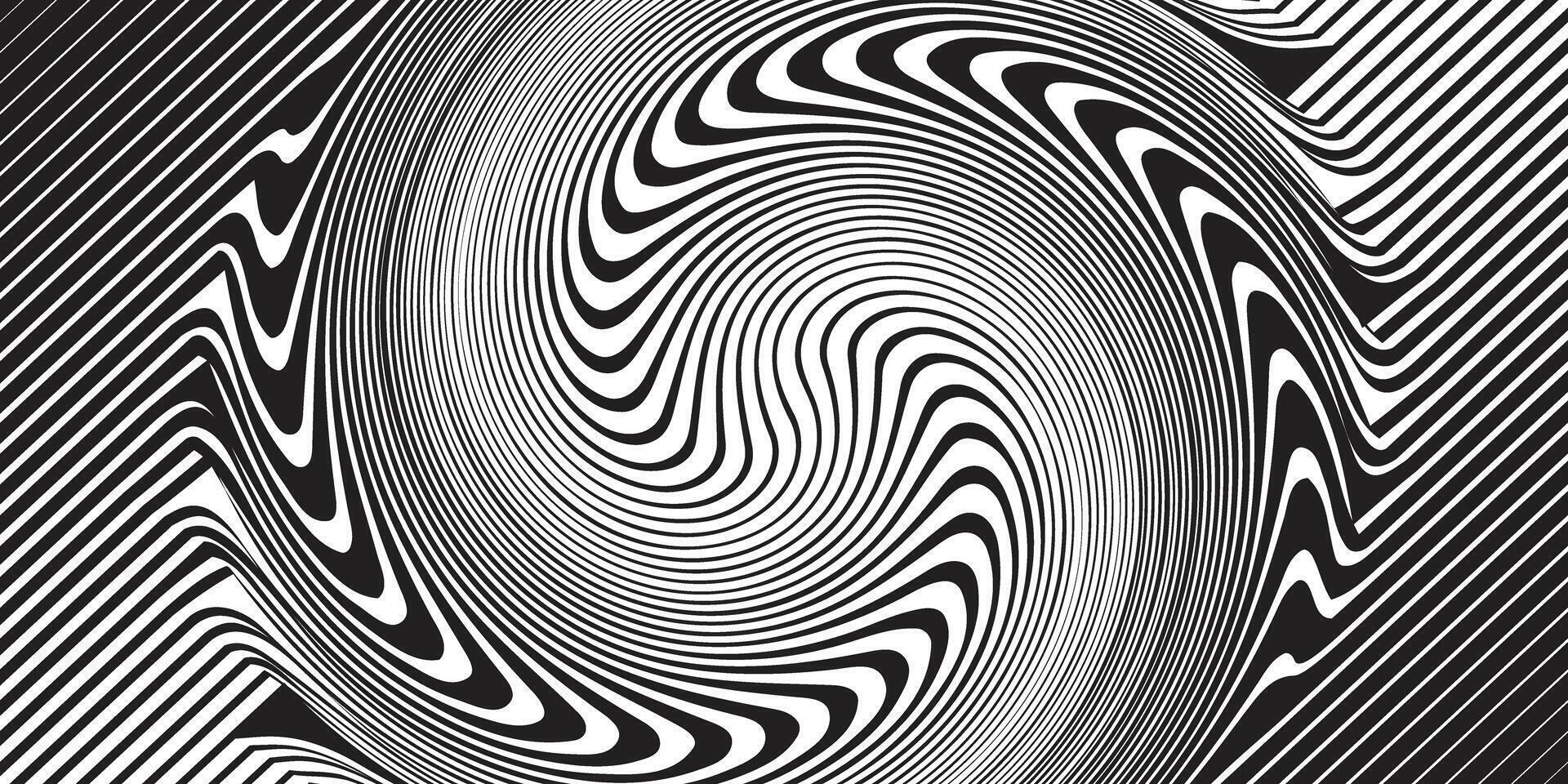 Halftone swirl gradient pattern. Circular pattern stripes in black white. Isolated object on white background. vector