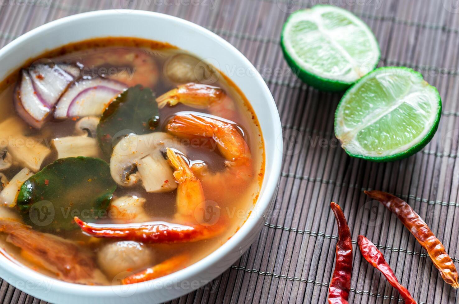 Thai tom yum soup photo