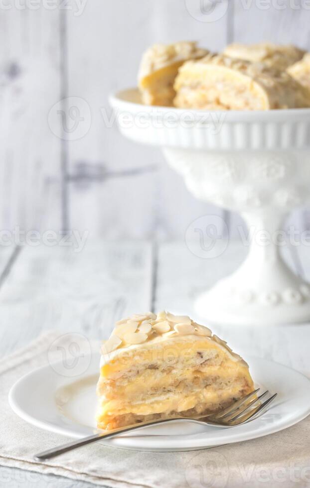 Portion of egyptian cake photo