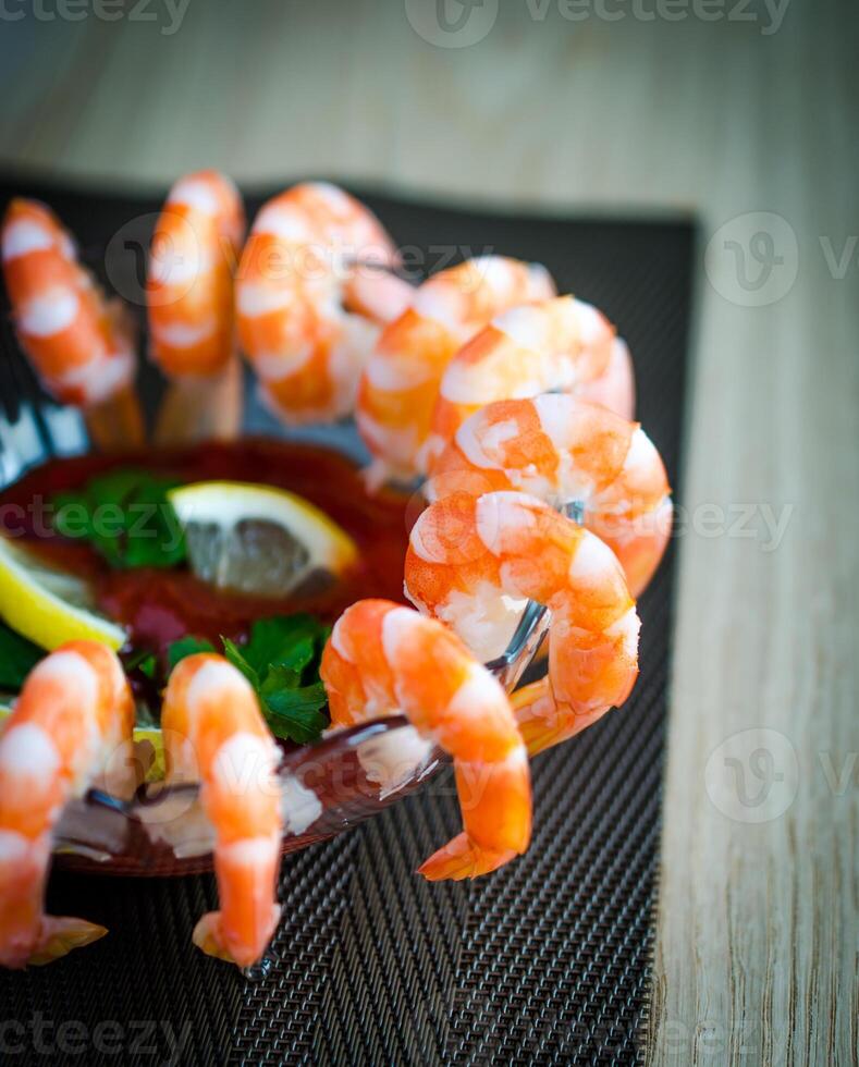 prawn cocktail closeup photo