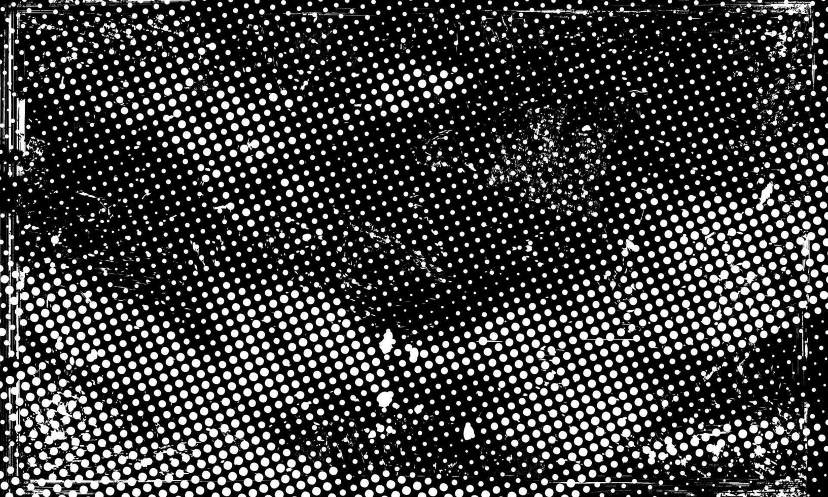 Abstract Dark Black and White Halftone Texture Close Up Background Old Print vector
