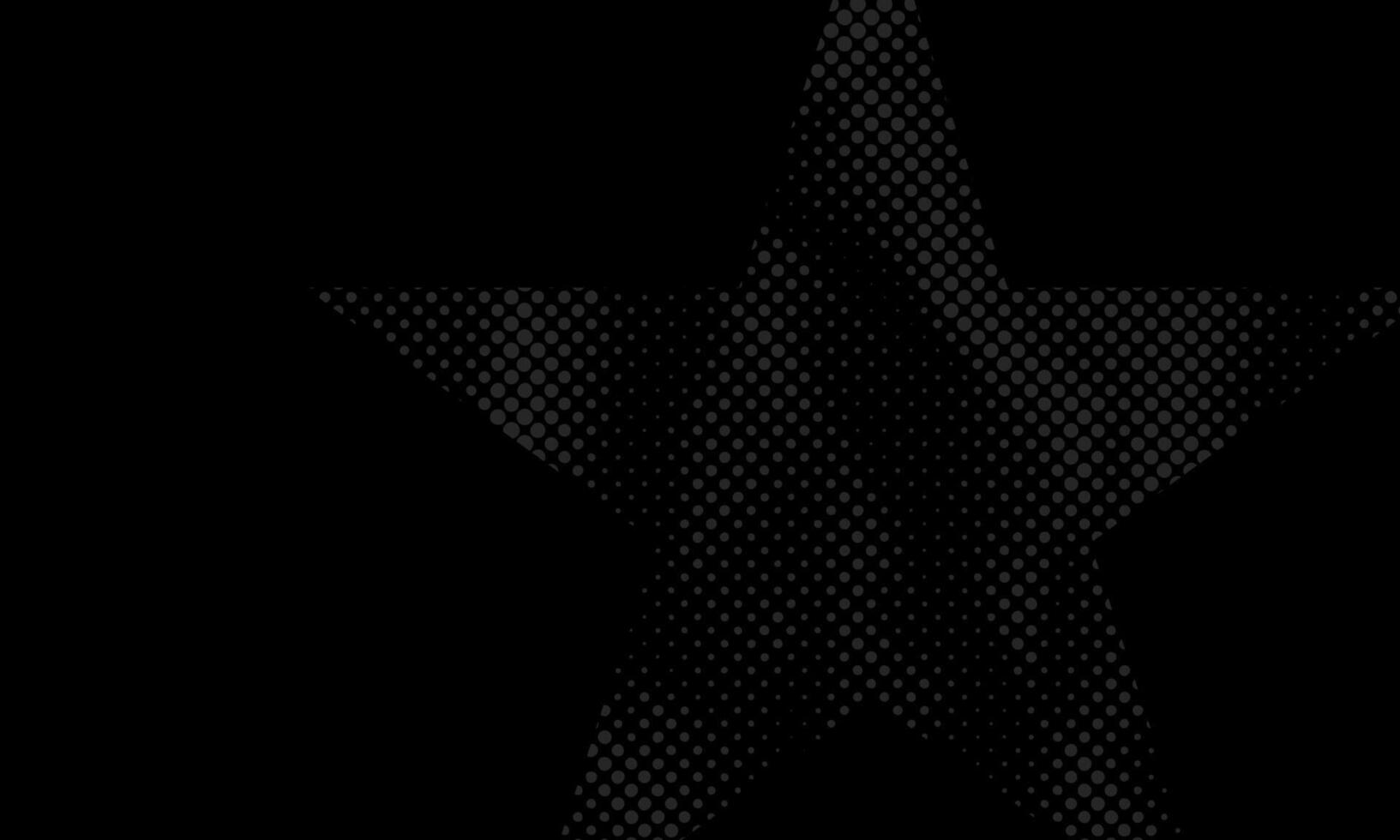 Dark Rough Grunge Gritty Halftone Pattern Subtle Star Shape Dots on Black Background Distressed Spilled Ink Banner Design vector