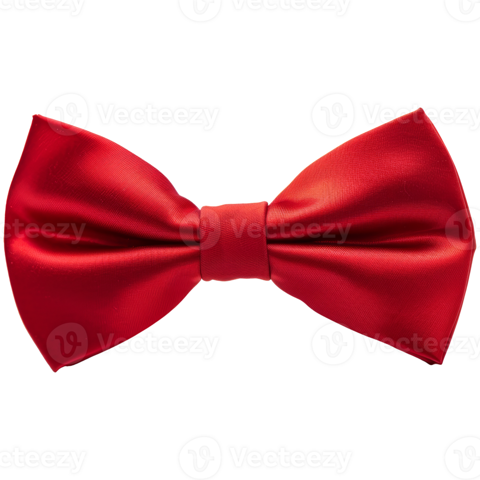 Red bow tie, transparent background png
