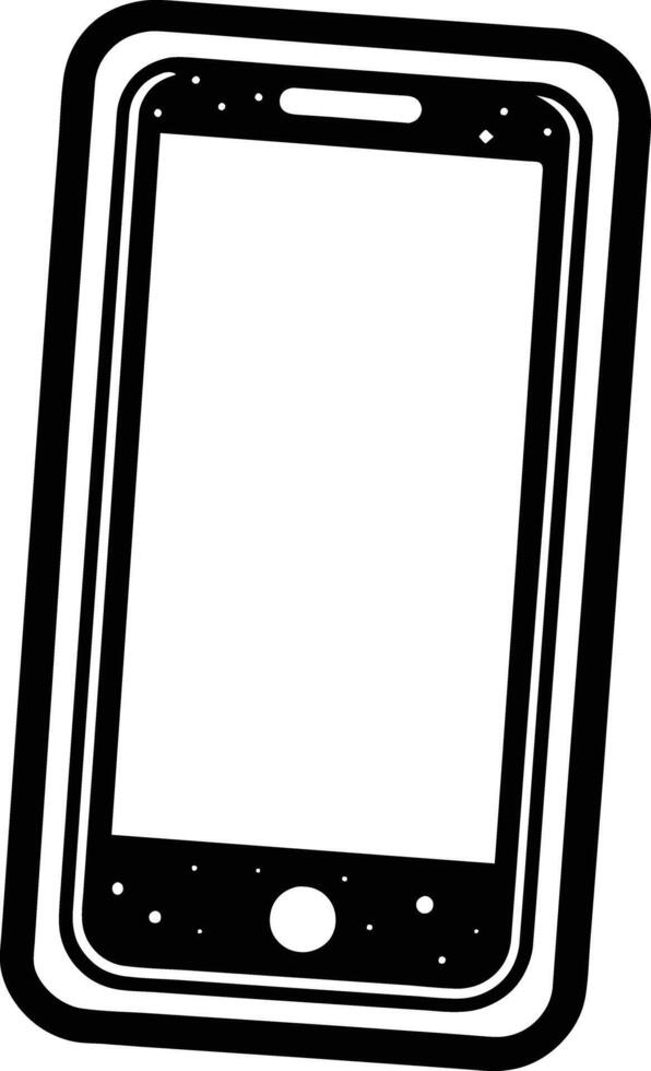 Smartphone frame border a black silhouette icon vector