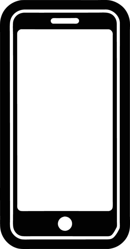 Smartphone frame border a black silhouette icon vector