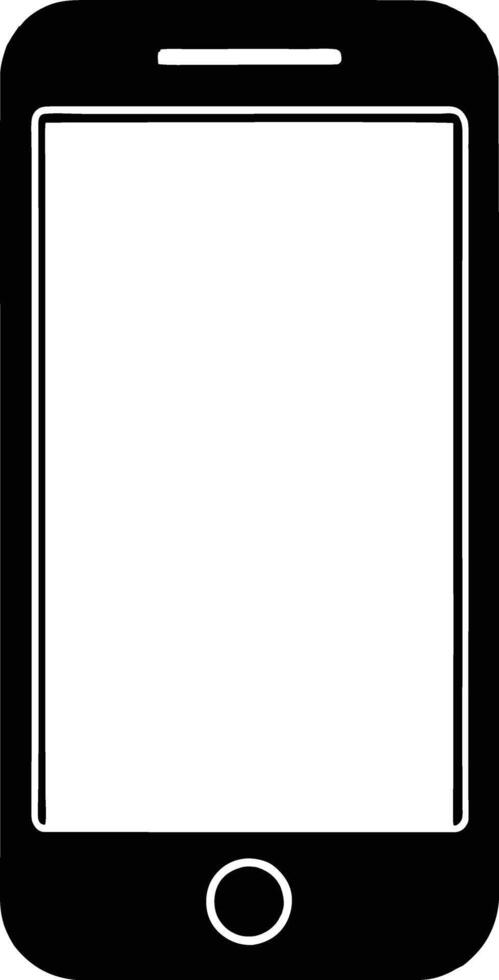 Smartphone frame border a black silhouette icon vector