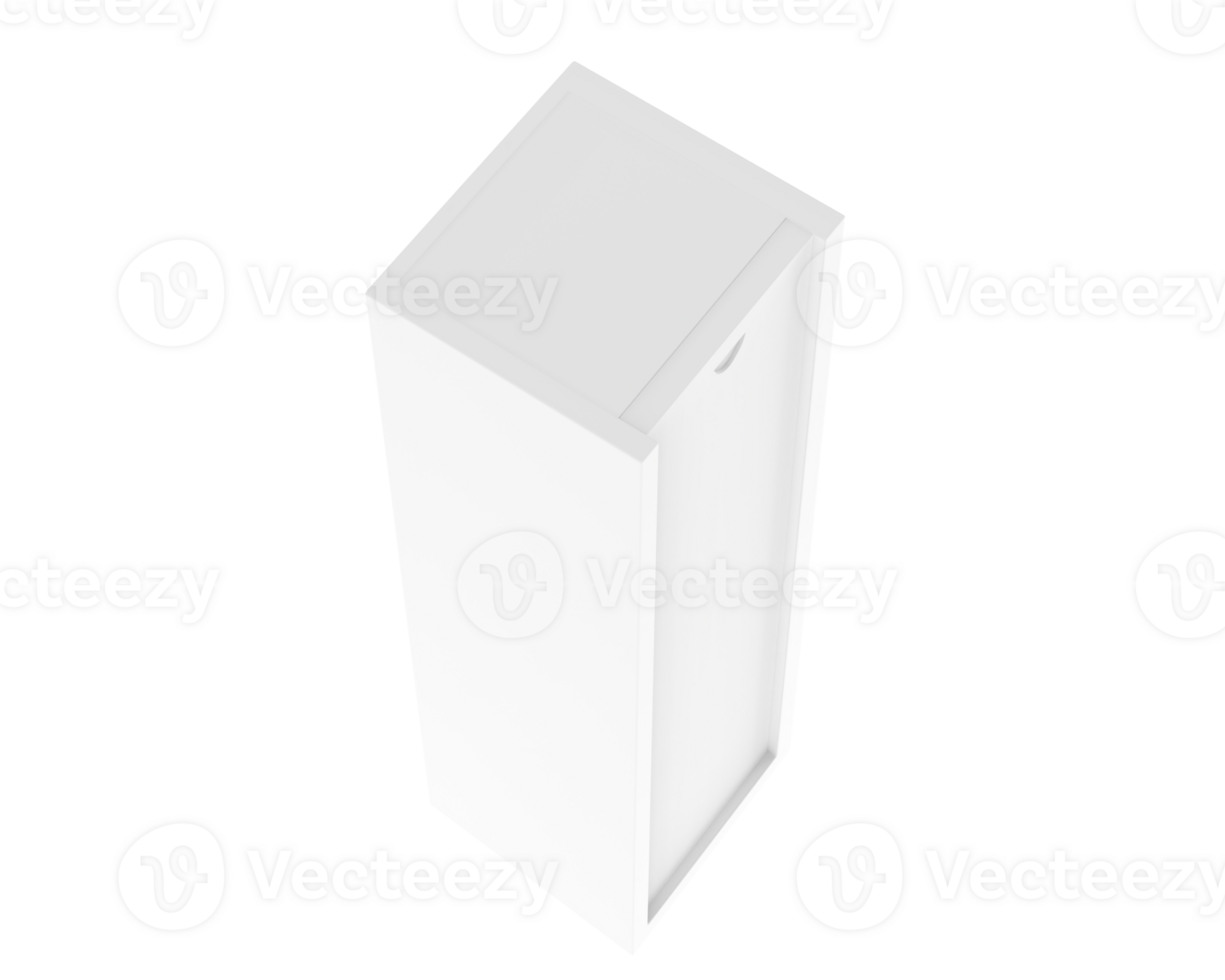 Single wine box isolated on background. 3d rendering - illustration png