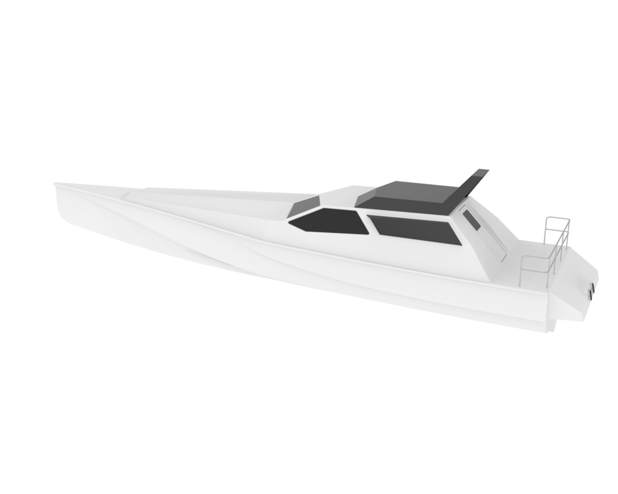 Speedboat isolated on background. 3d rendering - illustration png