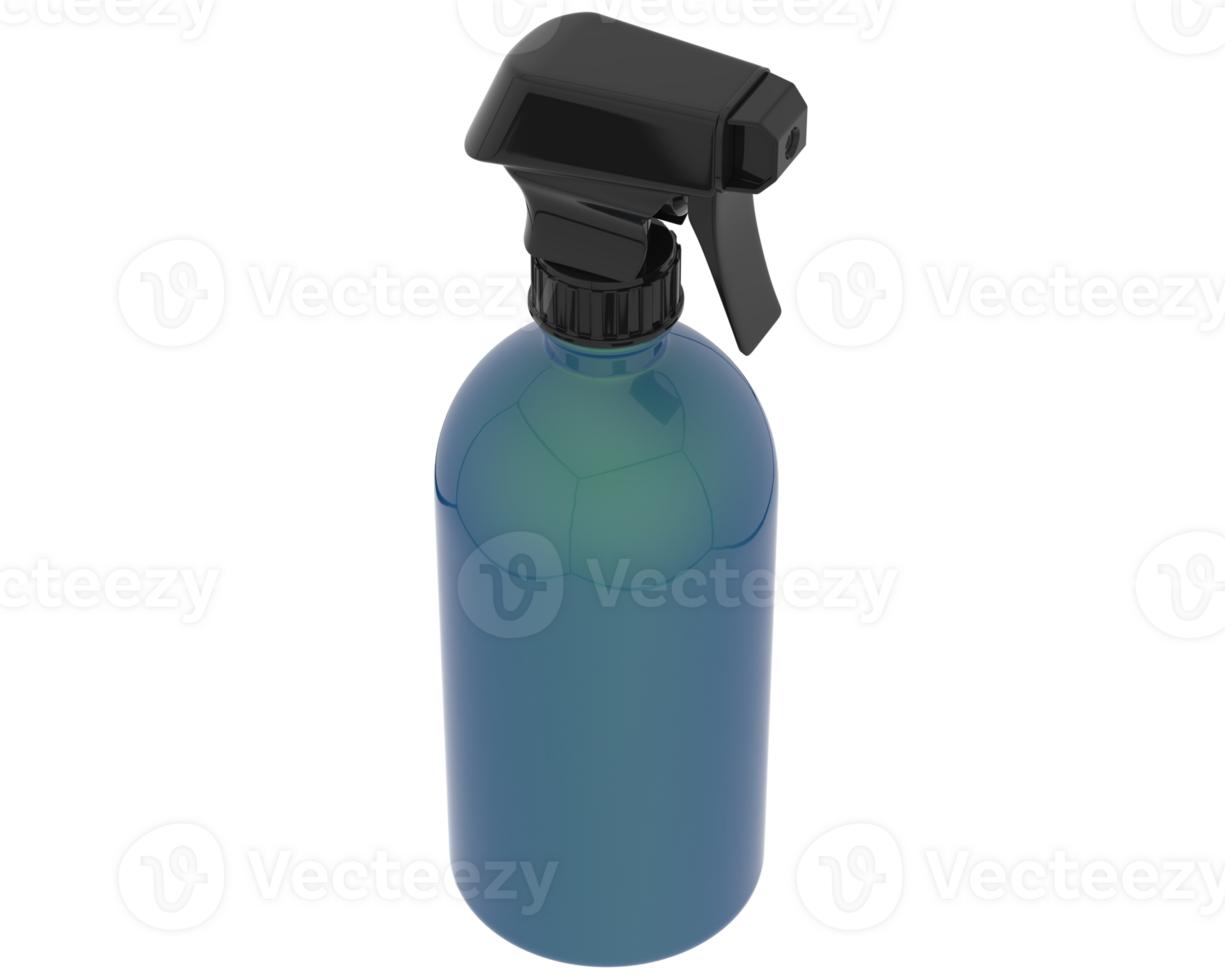 Spray bottle isolated on background. 3d rendering - illustration png