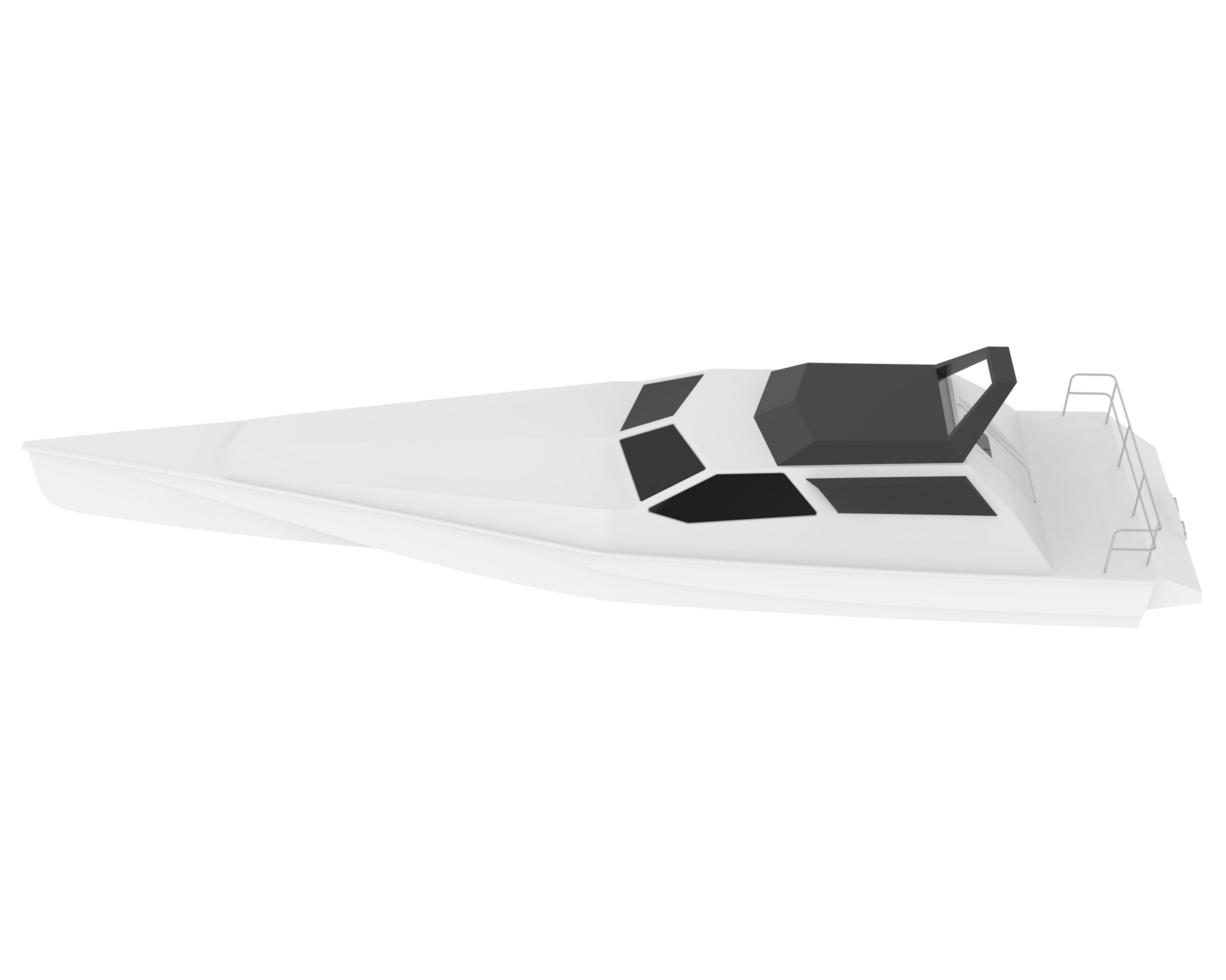 Speedboat isolated on background. 3d rendering - illustration png
