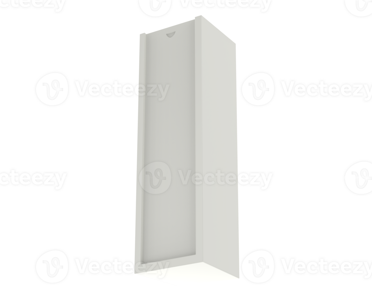 Single wine box isolated on background. 3d rendering - illustration png