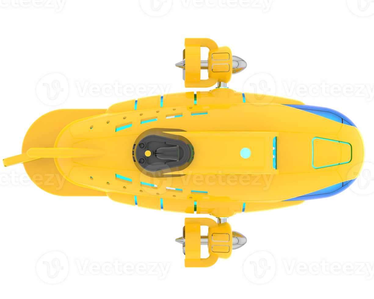 Submarine isolated on background. 3d rendering - illustration png