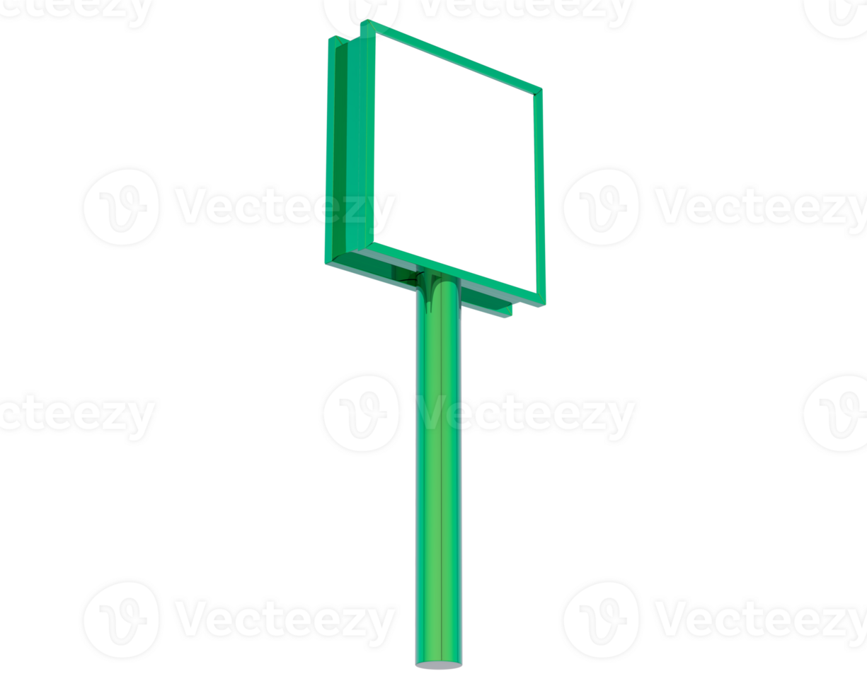Led single sign isolated on background. 3d rendering - illustration png