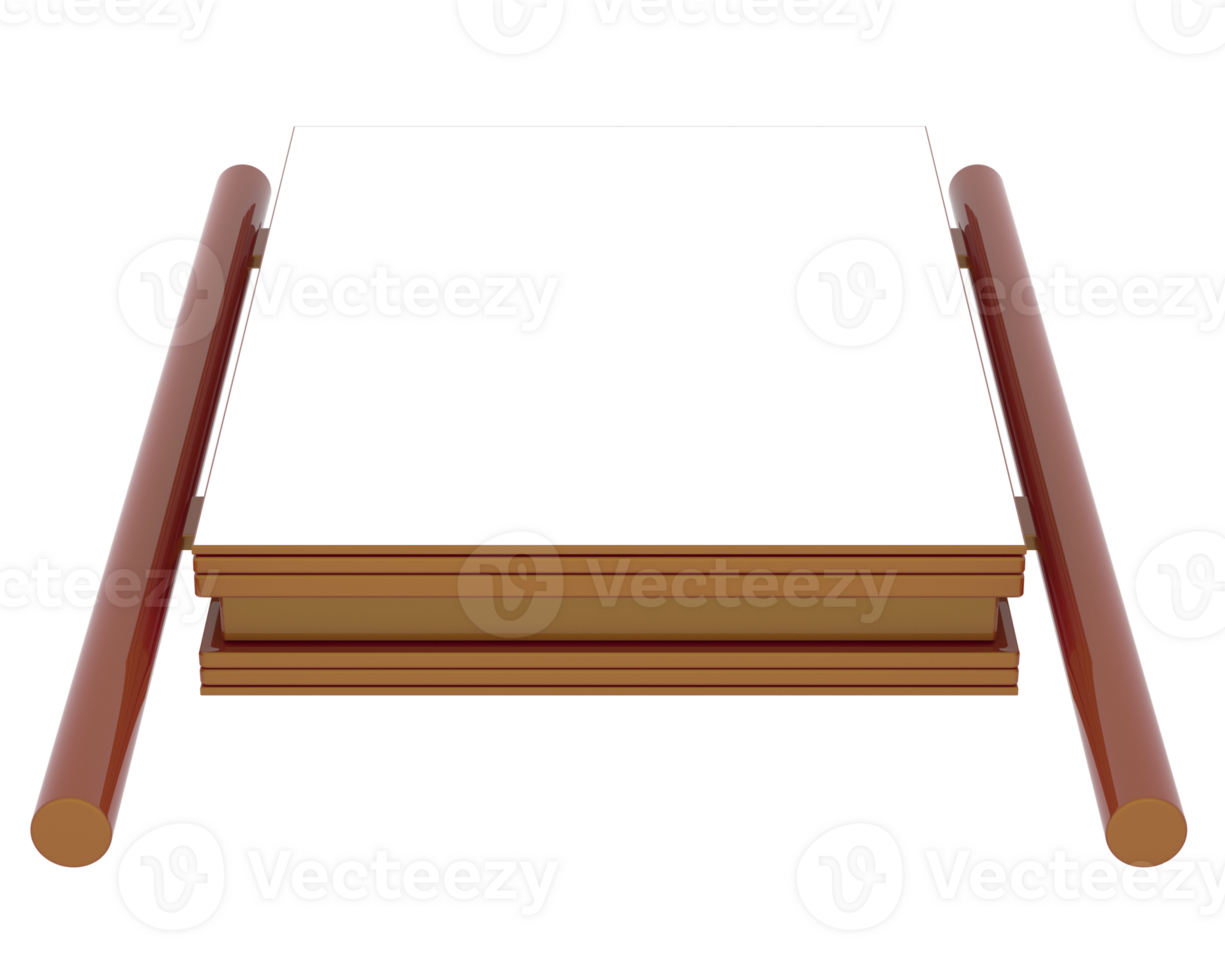 Led single sign isolated on background. 3d rendering - illustration png