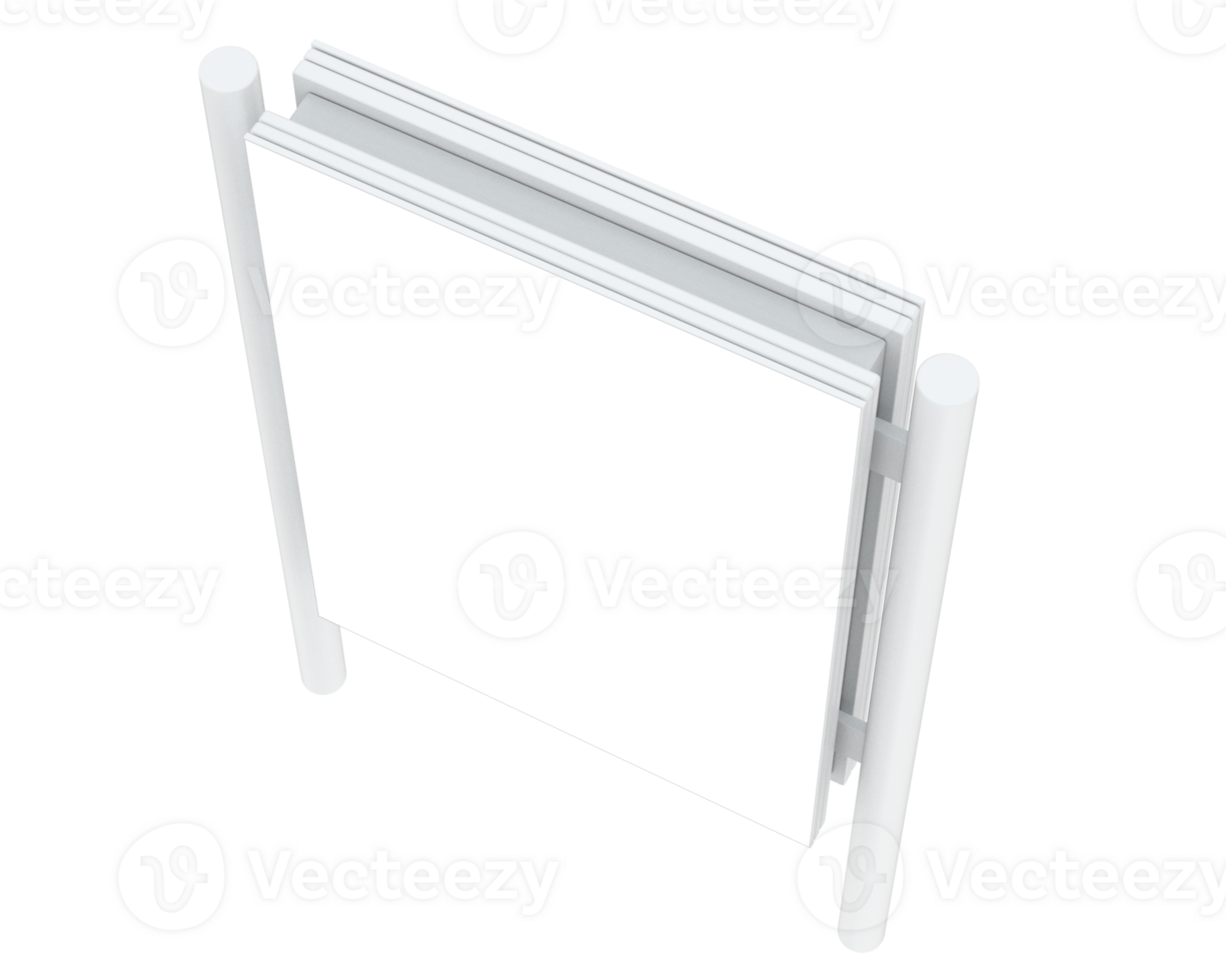 Led single sign isolated on background. 3d rendering - illustration png