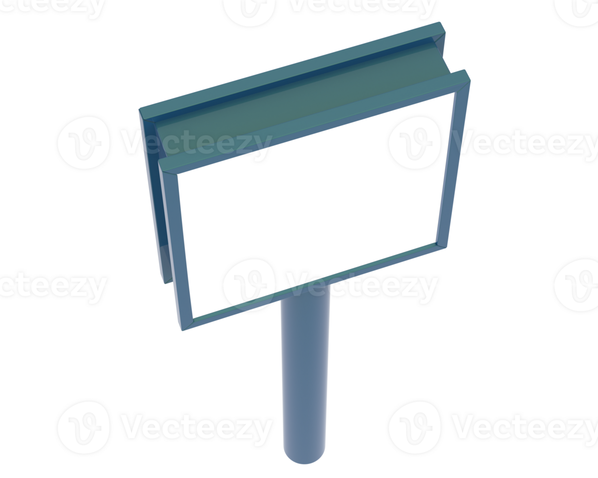 Led single sign isolated on background. 3d rendering - illustration png