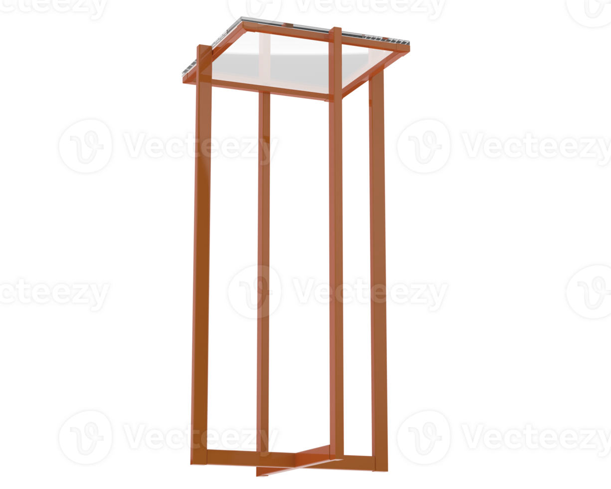 Thin display pedestal isolated on background. 3d rendering - illustration png