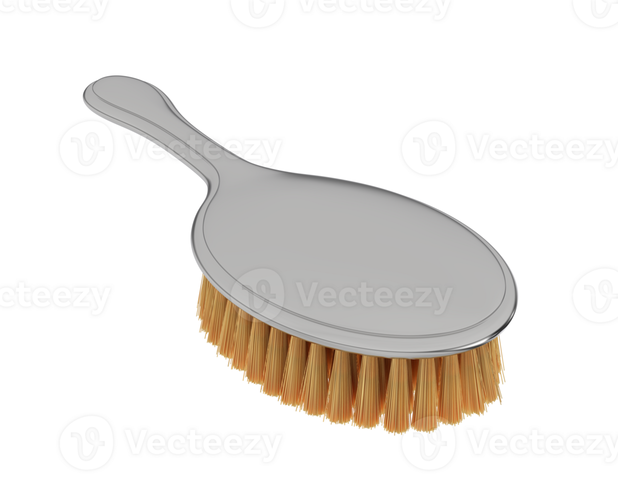 Hair brush isolated on background. 3d rendering - illustration png