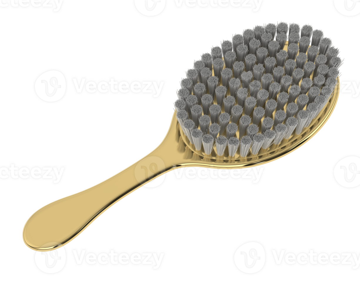 Hair brush isolated on background. 3d rendering - illustration png