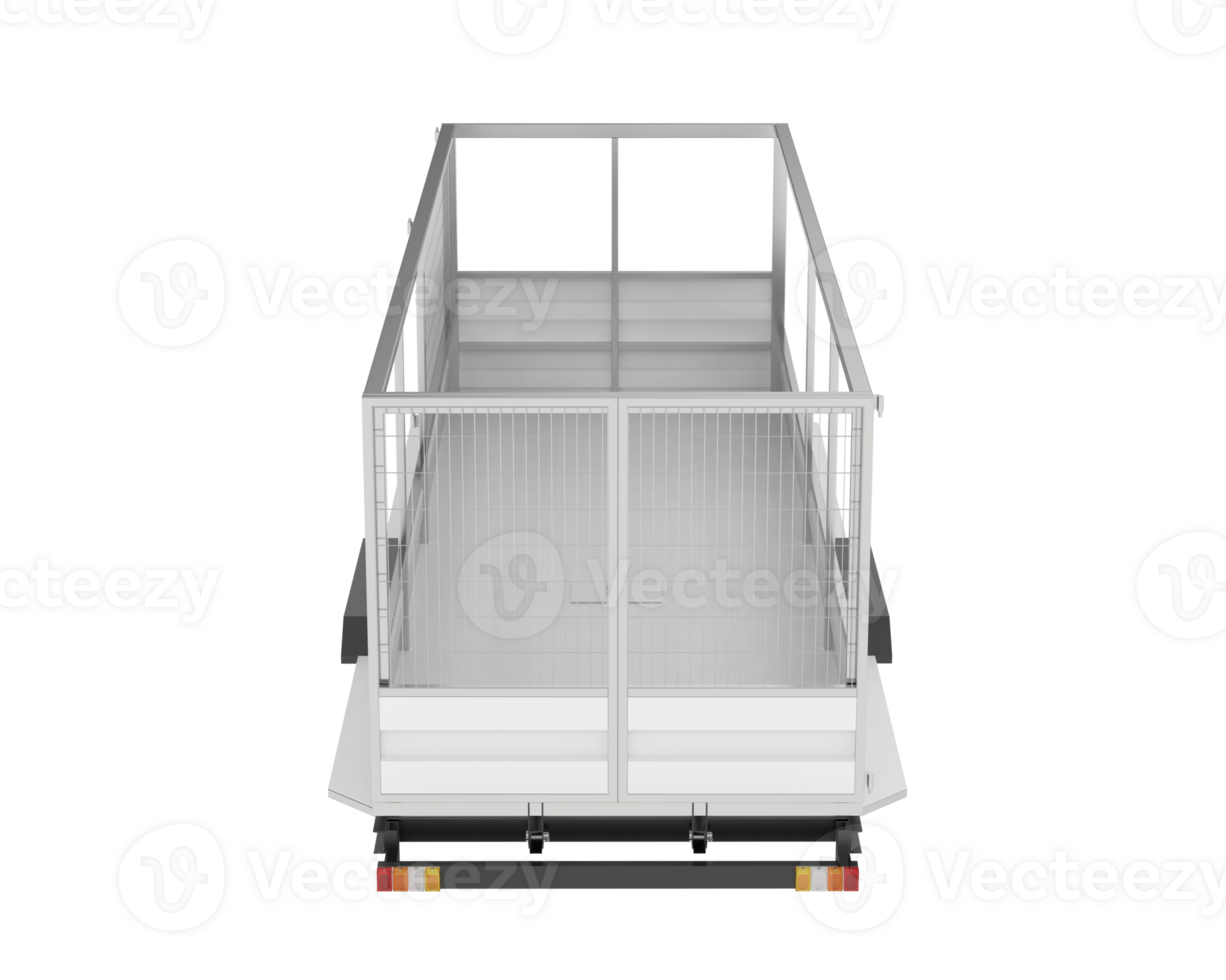 Cage trailer isolated on background. 3d rendering - illustration png