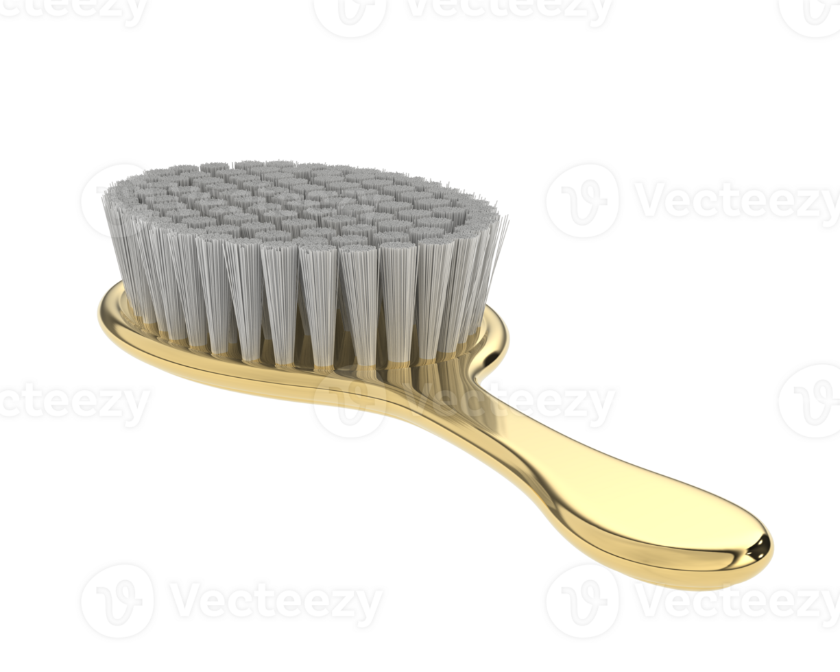 Hair brush isolated on background. 3d rendering - illustration png