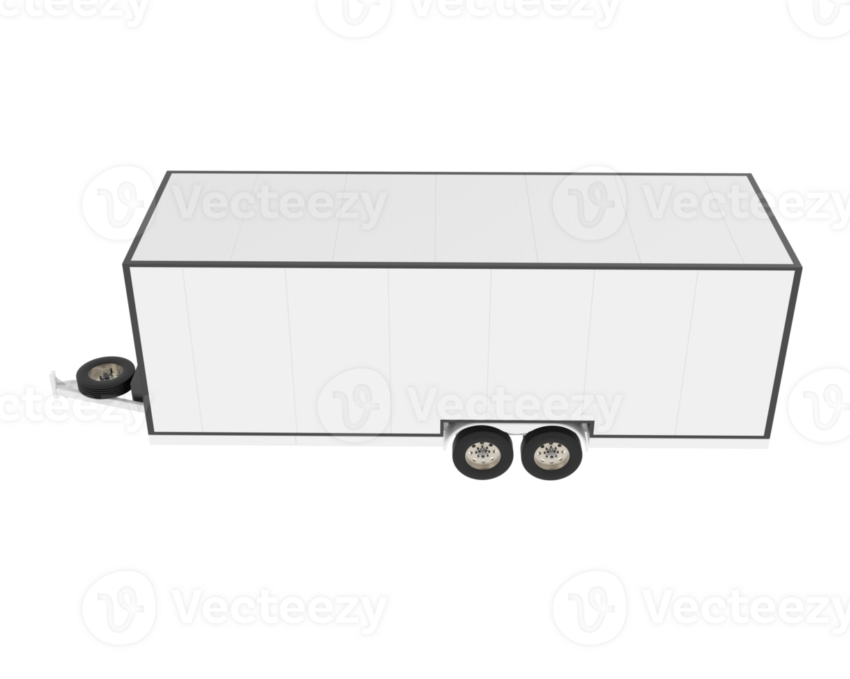 Car trailer isolated on background. 3d rendering - illustration png