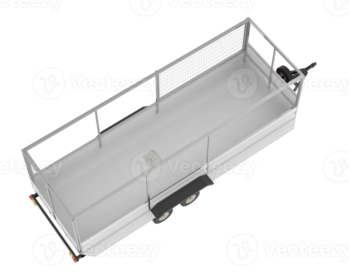 Cage trailer isolated on background. 3d rendering - illustration png