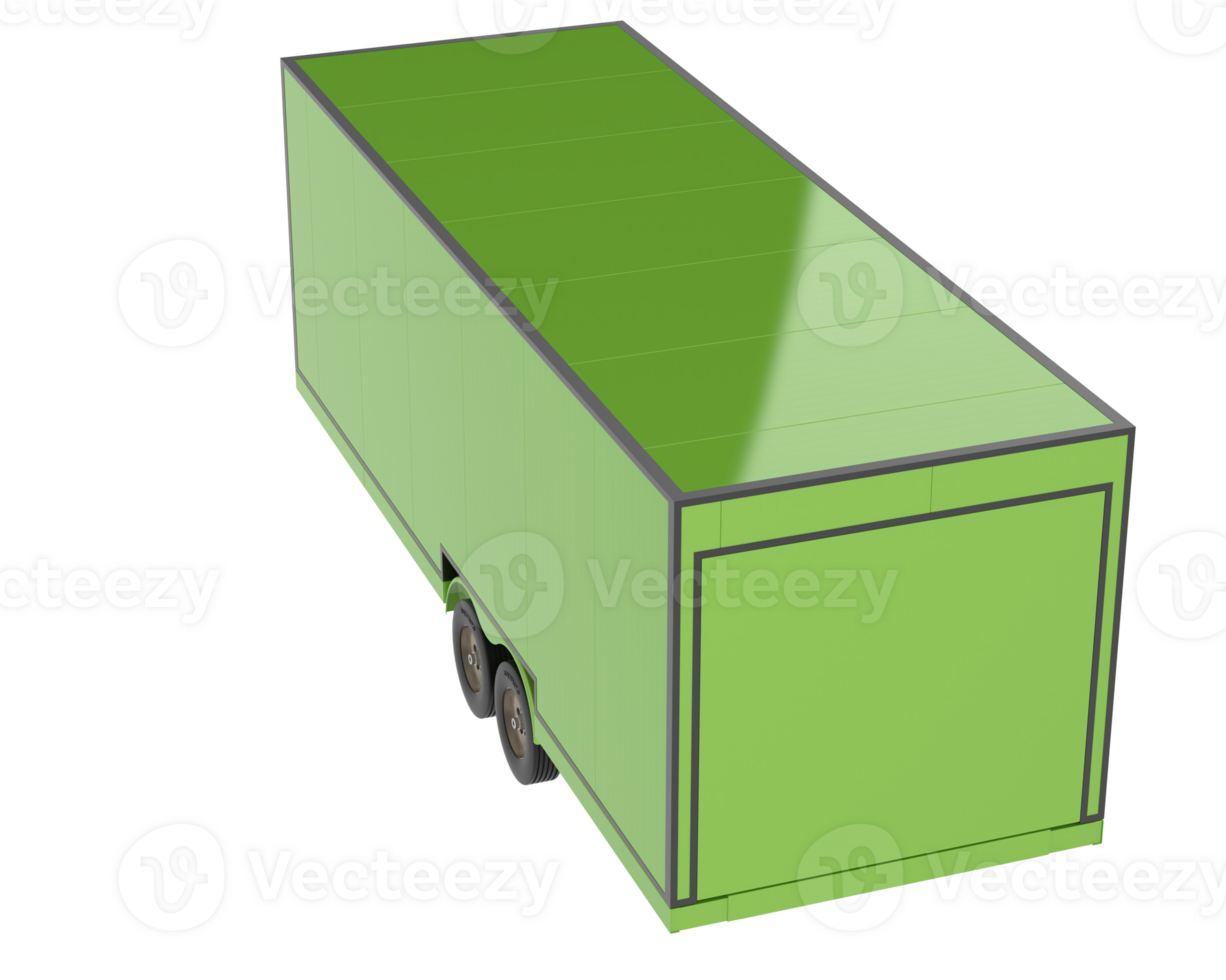 Car trailer isolated on background. 3d rendering - illustration png
