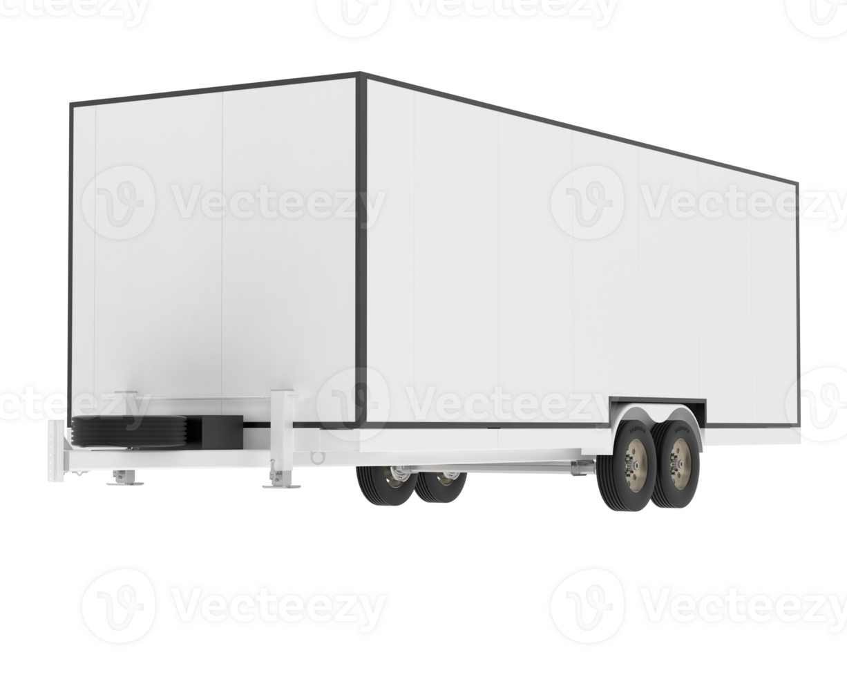 Car trailer isolated on background. 3d rendering - illustration png