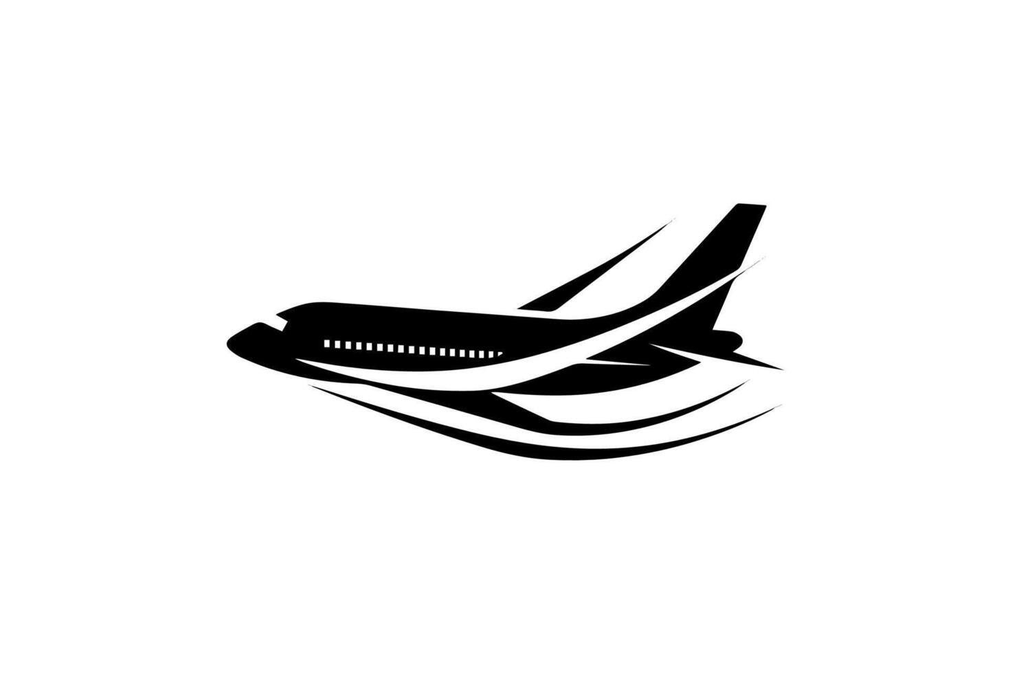 Airplane Icon Symbol of Travel and Adventure. SImple Logotype. vector