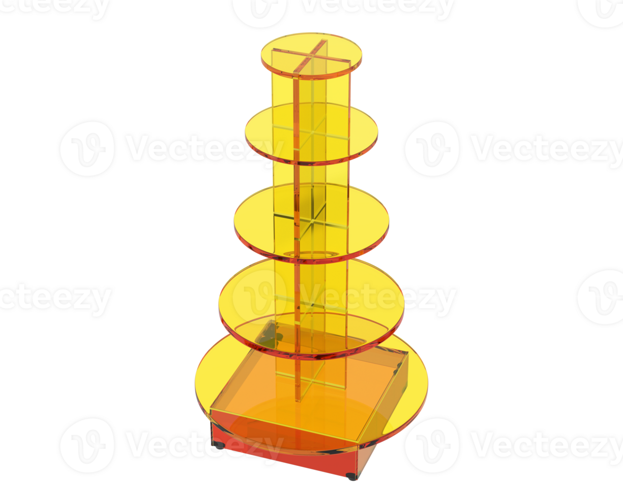 POS store steps isolated on background. 3d rendering - illustration png