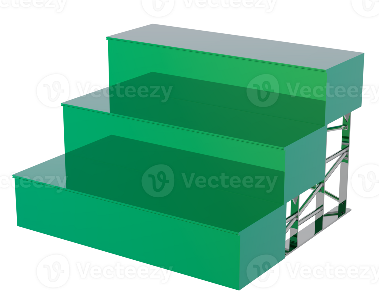 POS store steps isolated on background. 3d rendering - illustration png
