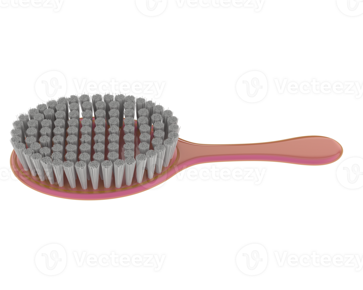Hair brush isolated on background. 3d rendering - illustration png