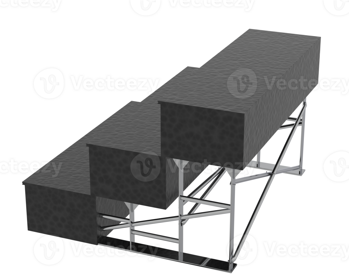 POS store steps isolated on background. 3d rendering - illustration png