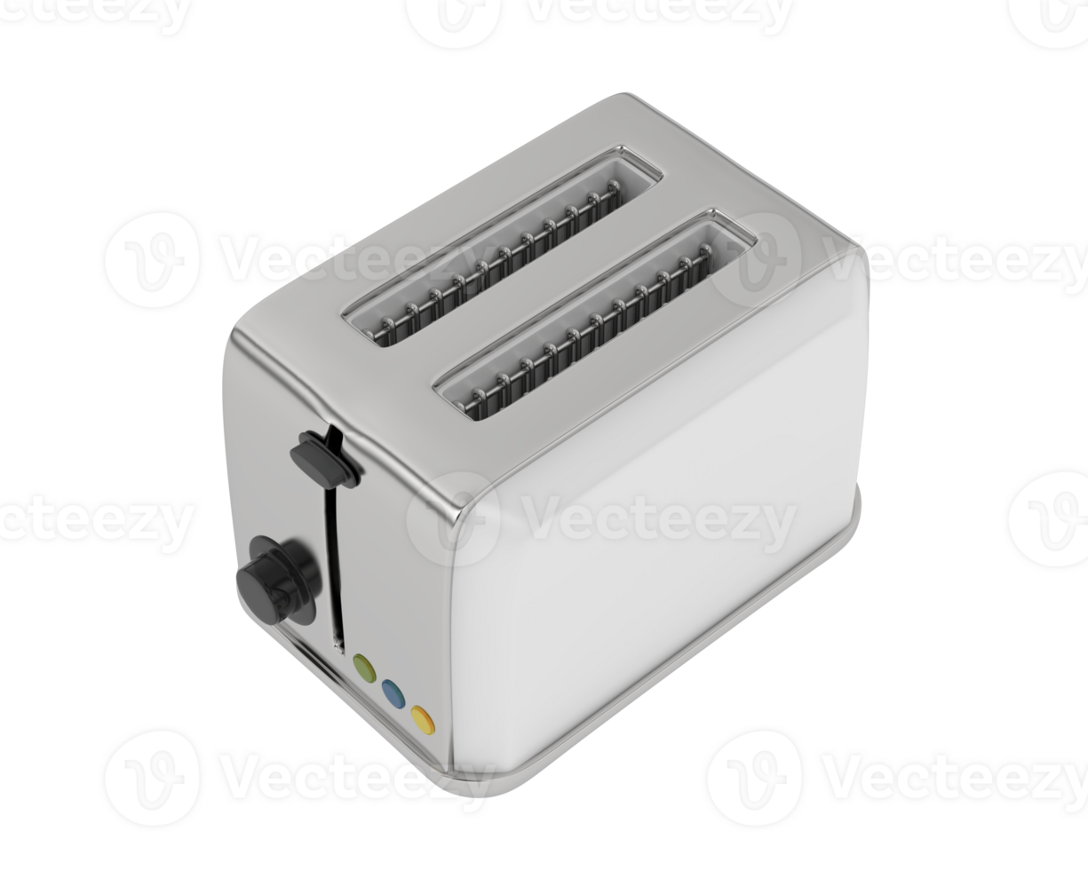 Toaster isolated on background. 3d rendering - illustration png