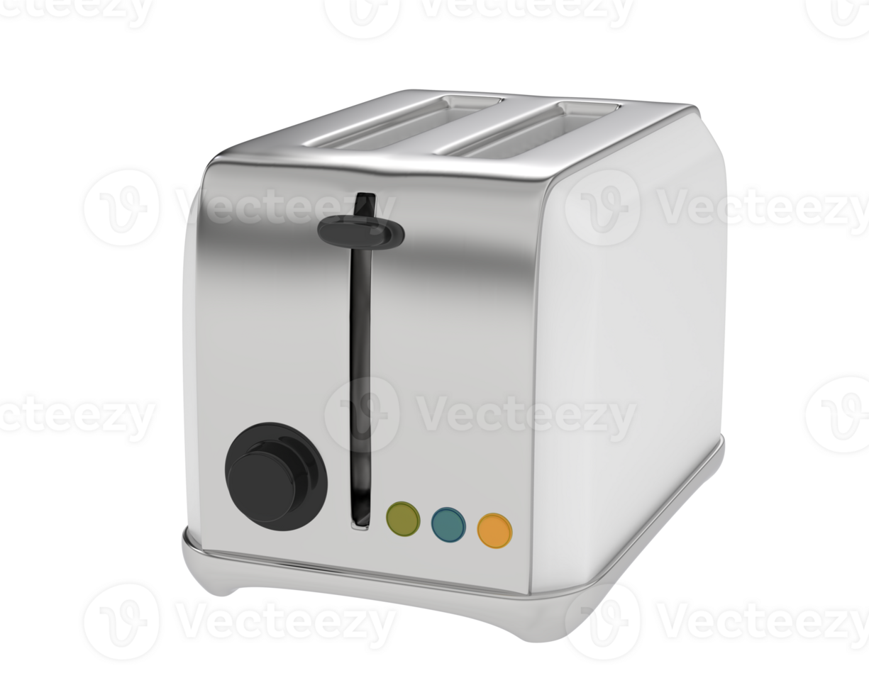 Toaster isolated on background. 3d rendering - illustration png
