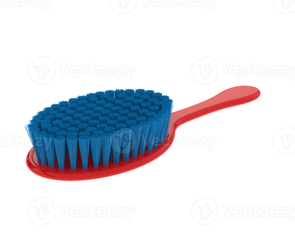 Hair brush isolated on background. 3d rendering - illustration png