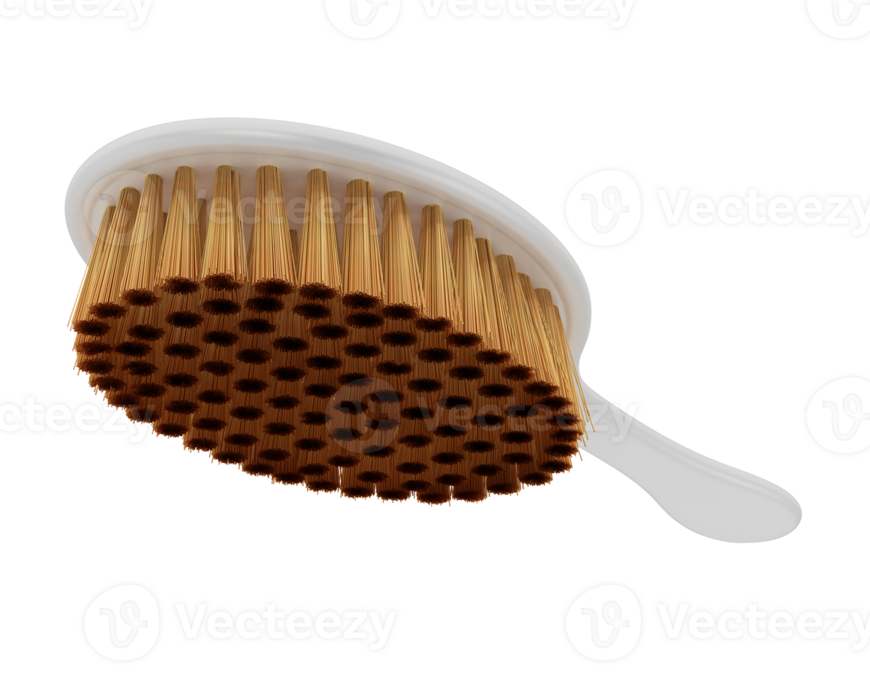 Hair brush isolated on background. 3d rendering - illustration png