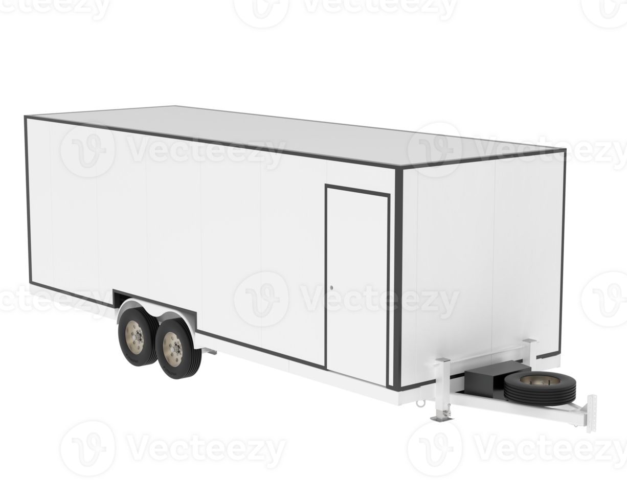 Car trailer isolated on background. 3d rendering - illustration png