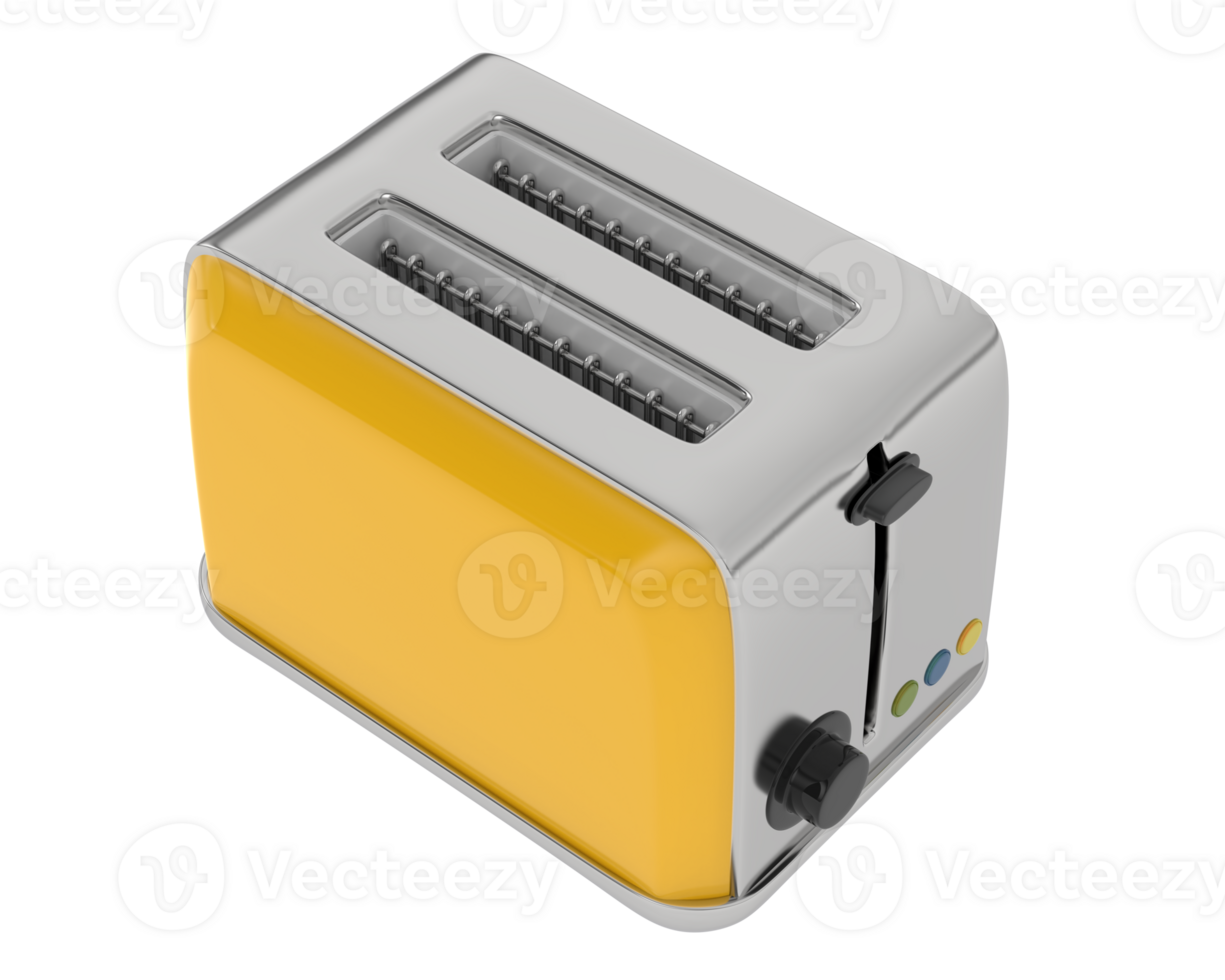 Toaster isolated on background. 3d rendering - illustration png