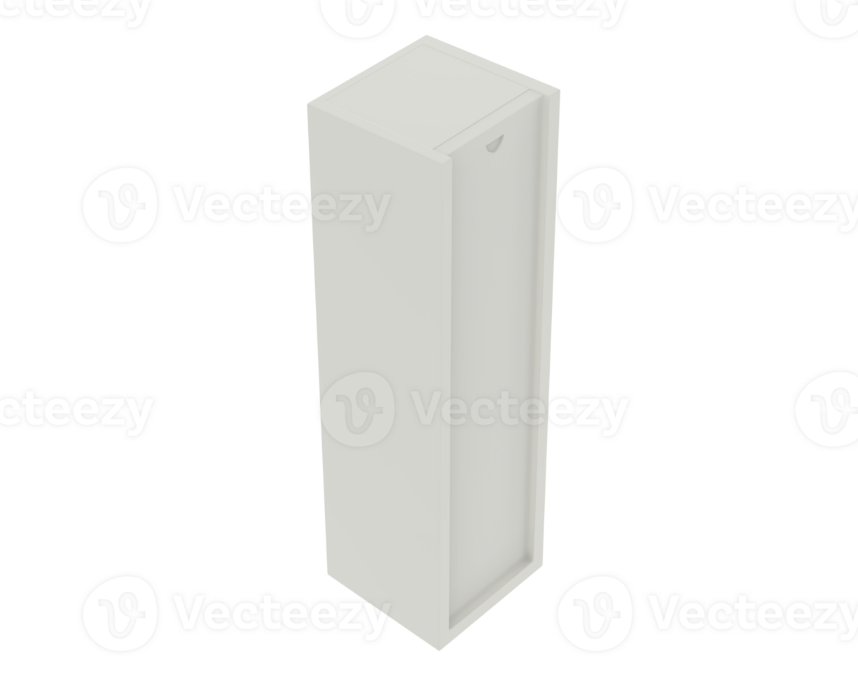 Single wine box isolated on background. 3d rendering - illustration png