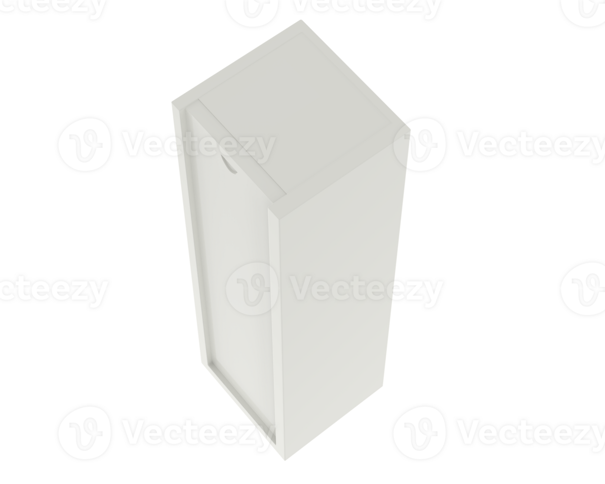 Single wine box isolated on background. 3d rendering - illustration png