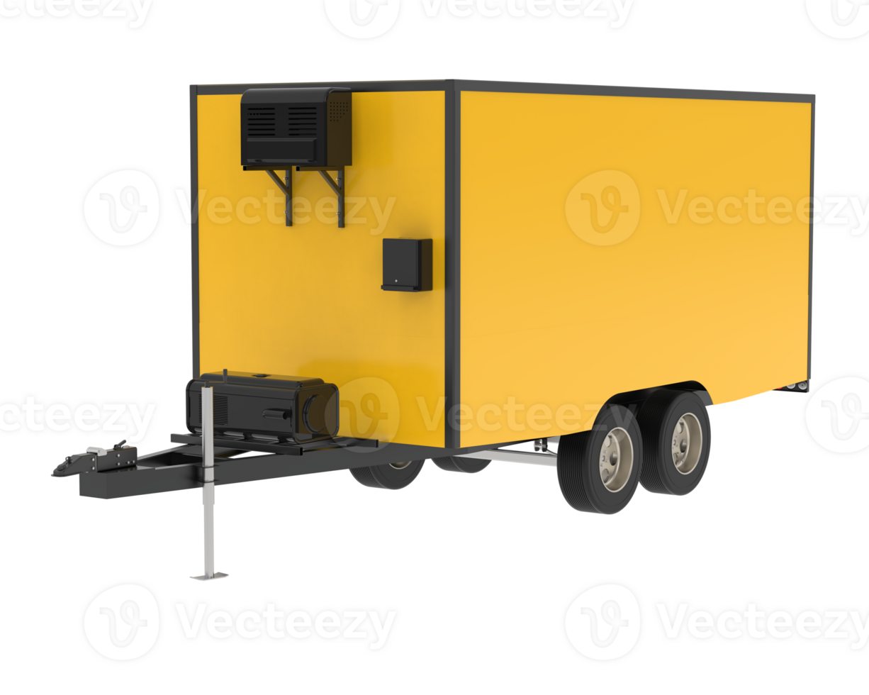 Car trailer isolated on background. 3d rendering - illustration png