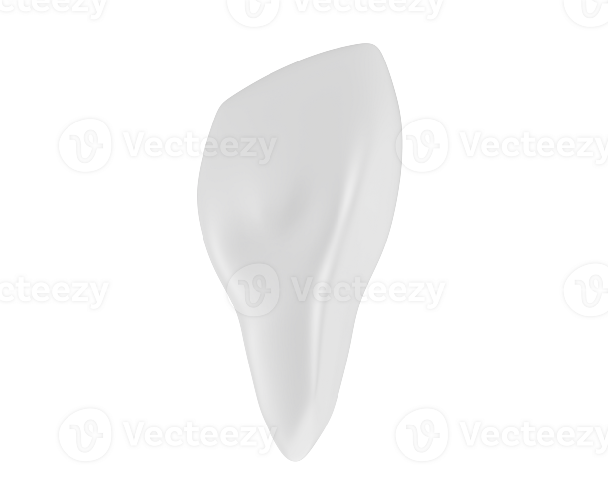 Tooth isolated on background. 3d rendering - illustration png