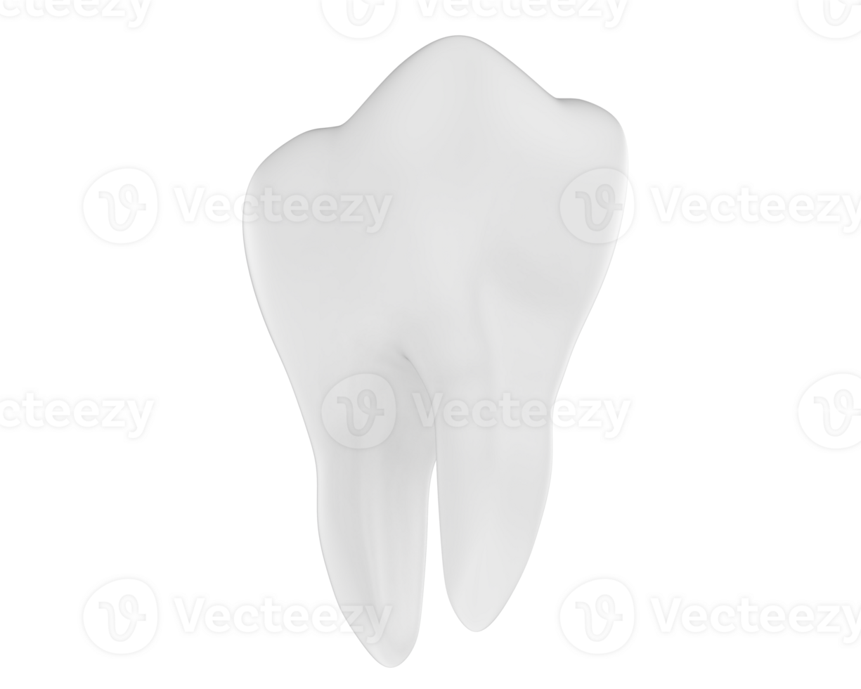 Tooth isolated on background. 3d rendering - illustration png