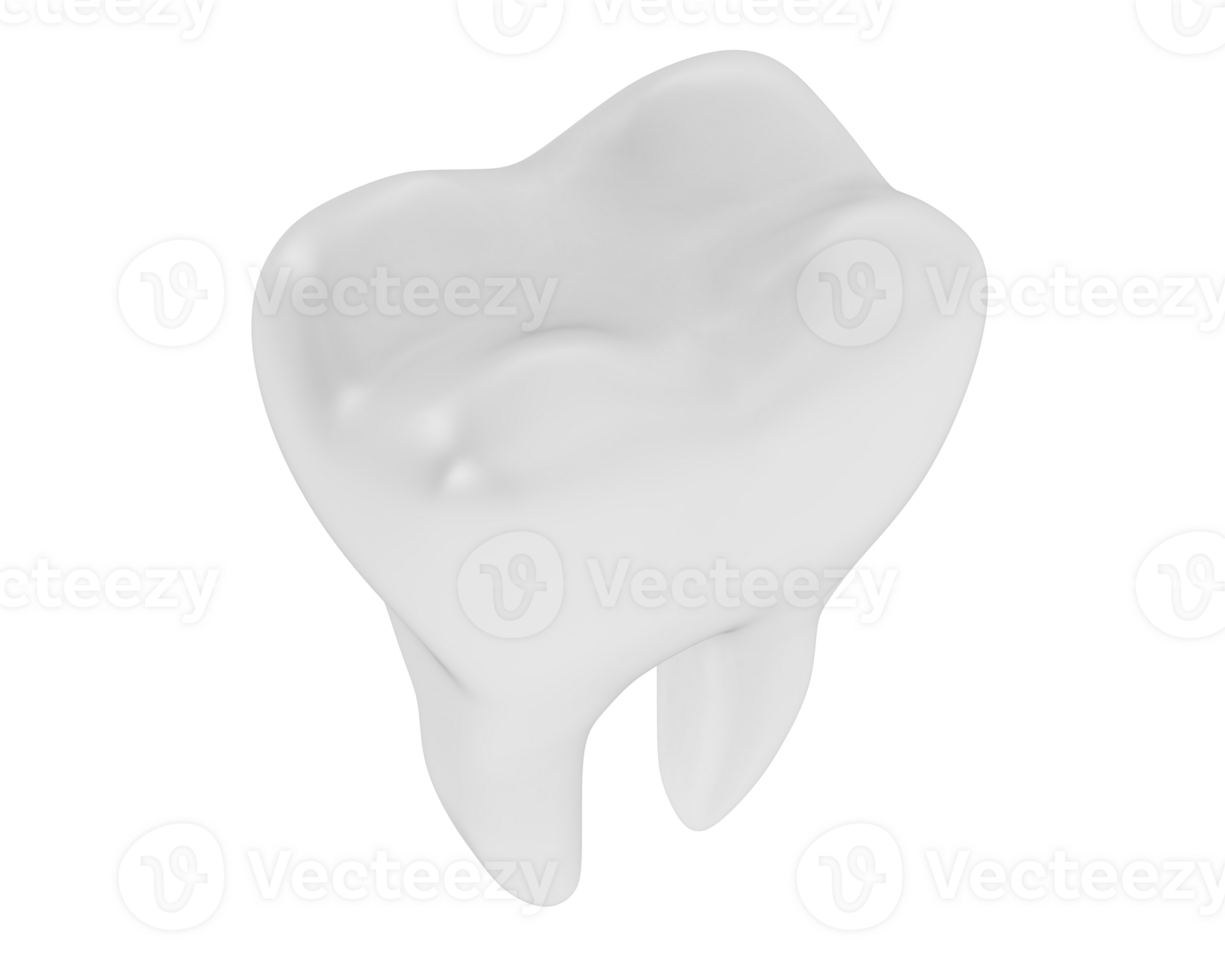 Tooth isolated on background. 3d rendering - illustration png