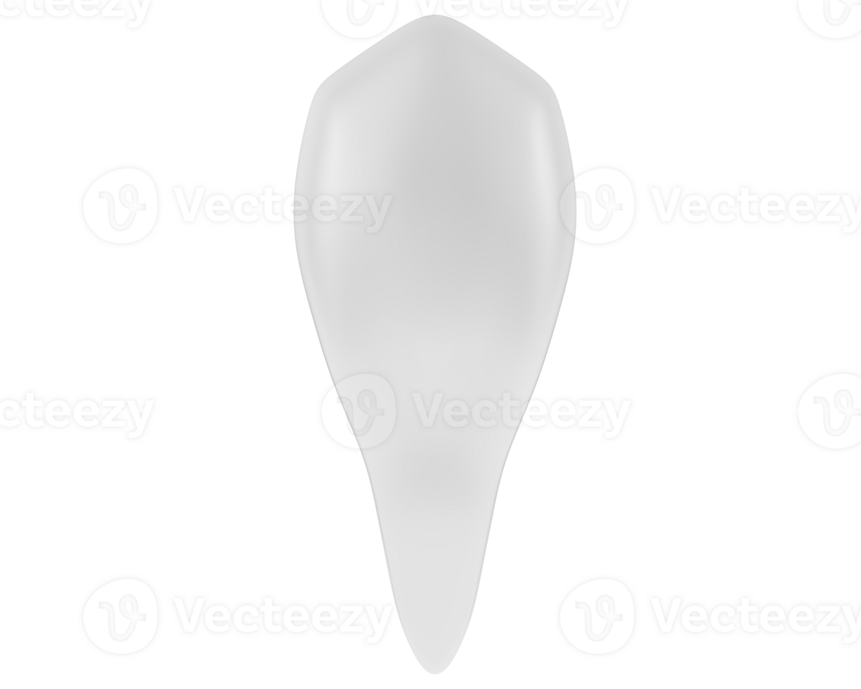 Tooth isolated on background. 3d rendering - illustration png